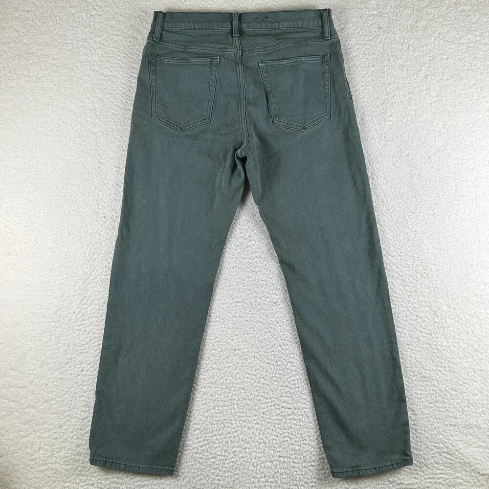 Gap GapFlex Straight Jeans Mens 33x30 Medium Wash Green Denim Stretch Zip Fly